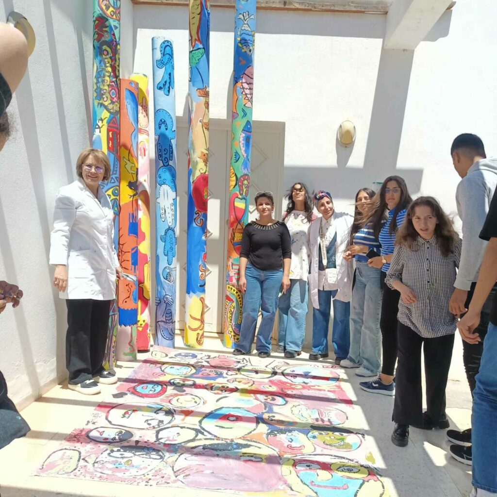 groupe après la peinture